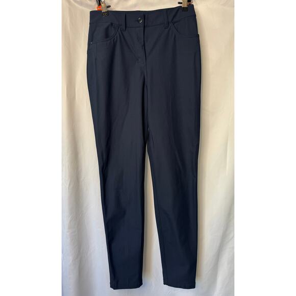 City Sleek Slim-Fit 5 Pocket High-Rise Pant Navy - Picture 2 of 8
